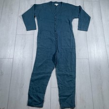 OUTERKNOWN Women's Small Linen Retrograde Jumpsuit Blue Bodysuit