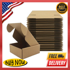 5x5x2 inches Shipping Boxes Set of 25, Brown Corrugated Mailing Cardboard Box...