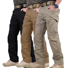 Tactical Mens Cargo Pants Waterproof Work Hiking Combat Outdoor Trousers Pants