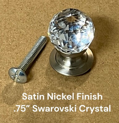 Baldwin 4332.150.S Cut Swarovski Crystal 3/4'' Diameter Ball Cabinet Knob NOS