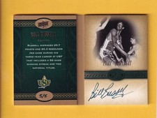 2011 Upper Deck All-Time Greats Storybook Career Booklet Bill Russell Auto 5/5