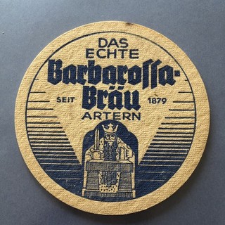 VK Bierdeckel Barbarossa Bräu Artern