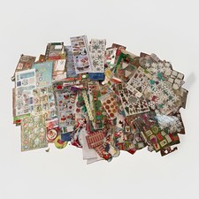 Enormous Christmas Scrapbooking Lot Stickers Buttons Crafting Thousands