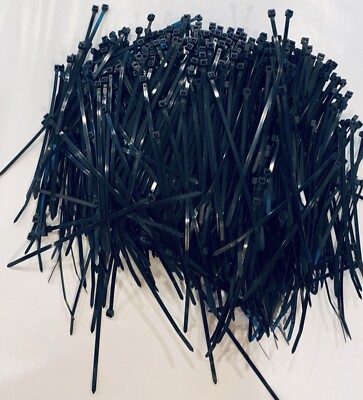 Black Zip Ties 8 inch 1000pcs Heavy Duty Zip Tie 50lbs Tensile Strength UV Re...