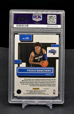 PAOLO BANCHERO 2022-23 Donruss Optic Basketball Prizm Rated Rookie