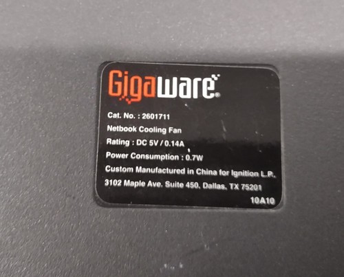Gigaware Netbook USB Cooling Pad 10A10 für PC & MAC getestet und funktioniert! - Bild 3 von 3