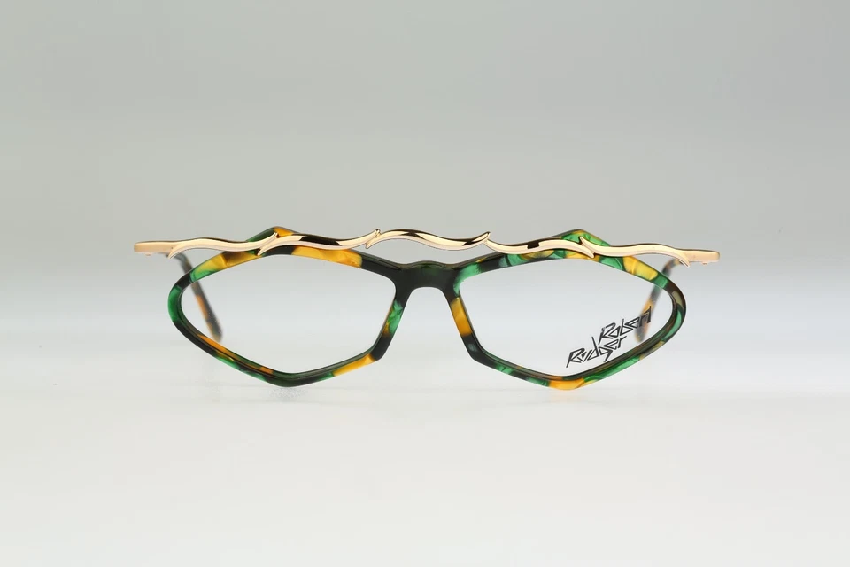 Robert Rudger 670 49, Vintage años 90 coloridos marcos de gafas hexagonales para mujer Nuevo de Lote Antiguo Foto 4 de 4