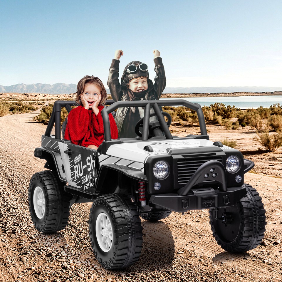 24V Kids Ride On Car 2 Seater Electric Vehicle Toy Truck Jeep w/Remote