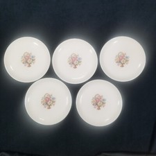 Dessert Plates Salem China Co FLOWER BASKET NEEDLEPOINT 6.25" Bread USA Lot of 5