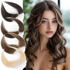 Front Hairline Full Lace Cover-up Hairpiece Remy Human Hair Patch Topper Toupee