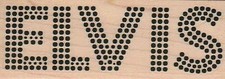 Name In Lights 1 1/2 x 4" Rubber Stamp