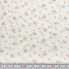 Vintage Florals Lynn Hollyn Marcus Brothers White Cotton Blend by the HALF YARD