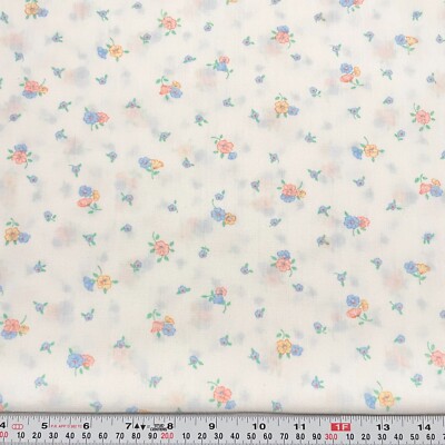 Vintage Florals Lynn Hollyn Marcus Brothers White Cotton Blend by the HALF YARD