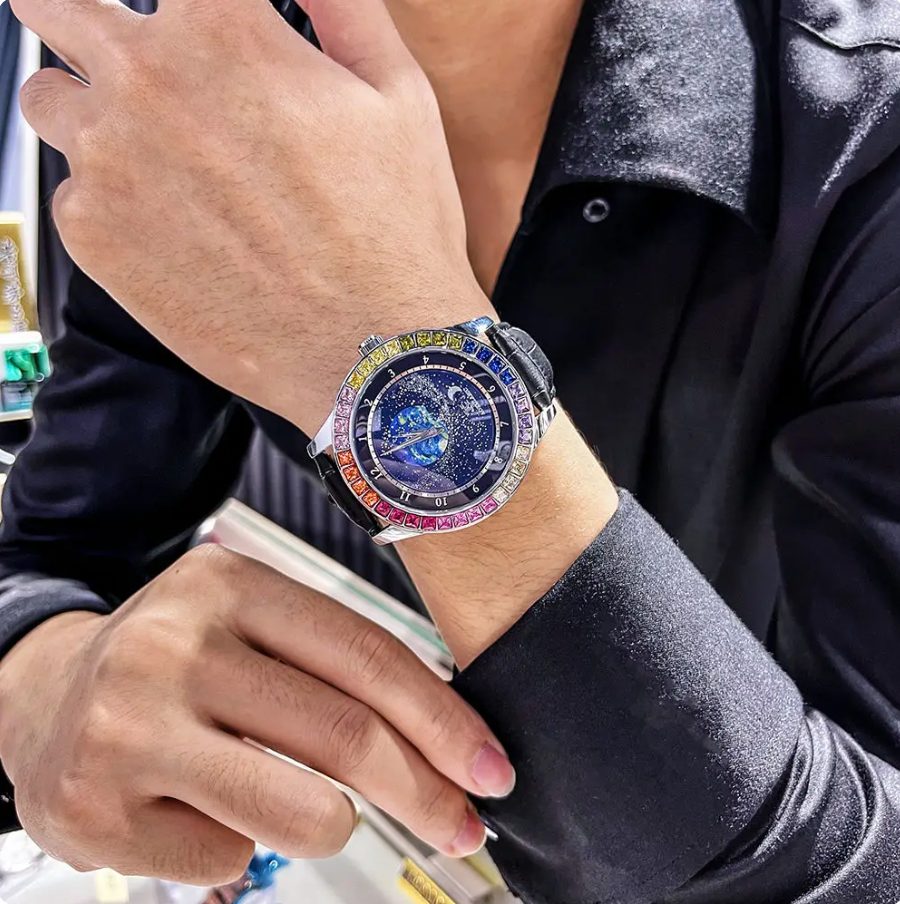 Luxury Automatic Mens Watch Starry Dial Rainbow Staitment Watch For Men Watches eBay