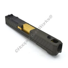 HGW Complete Upper Glock 43 Pro Comp OD Green RMSc Slide Black Flush Barrel