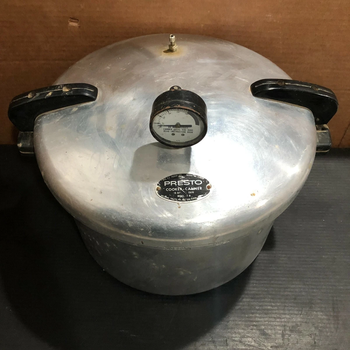 PRESTO VINTAGE 16 QT PRESSURE COOKER MODEL 7 8 FREE SHIPPING