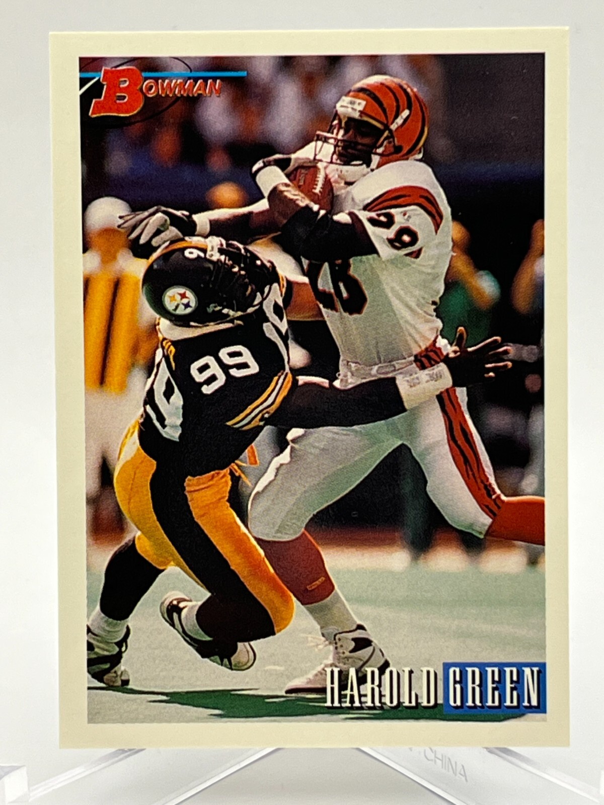 1993 Bowman NFL Football Card #156 Harold Green RB #28 Cincinnati Bengals