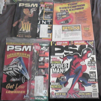 Lot of 4 Factory Sealed Magazines PSM PlayStation 2 2003 2004 2005 PS2 PS1 PSP