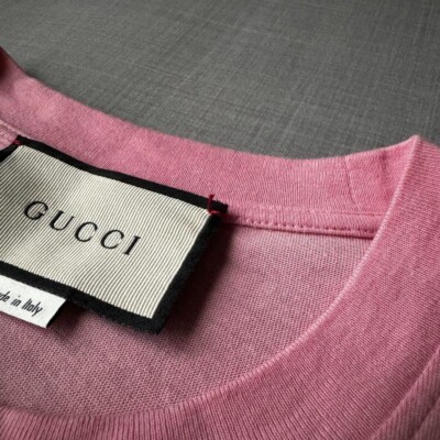 Gucci T Shirt Tennis Logo 20SS Pink S Size Used From Japan Gucci T Shirt Tennis Logo 20SS Pink S Size Used From Japan