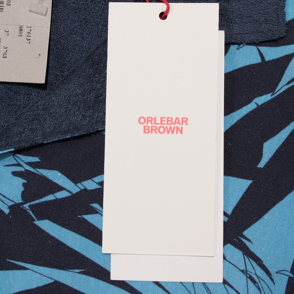 ORLEBAR BROWN オールバー・ブラウン Travis 半袖シャツ Orlebar Brown - Travis Midnight Navy Wavie Sport Shirt