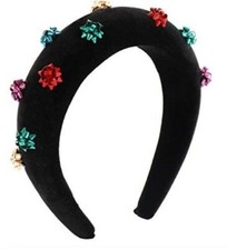 Headband Padded Headband Xmas Present Bow Gold Mixed Bow