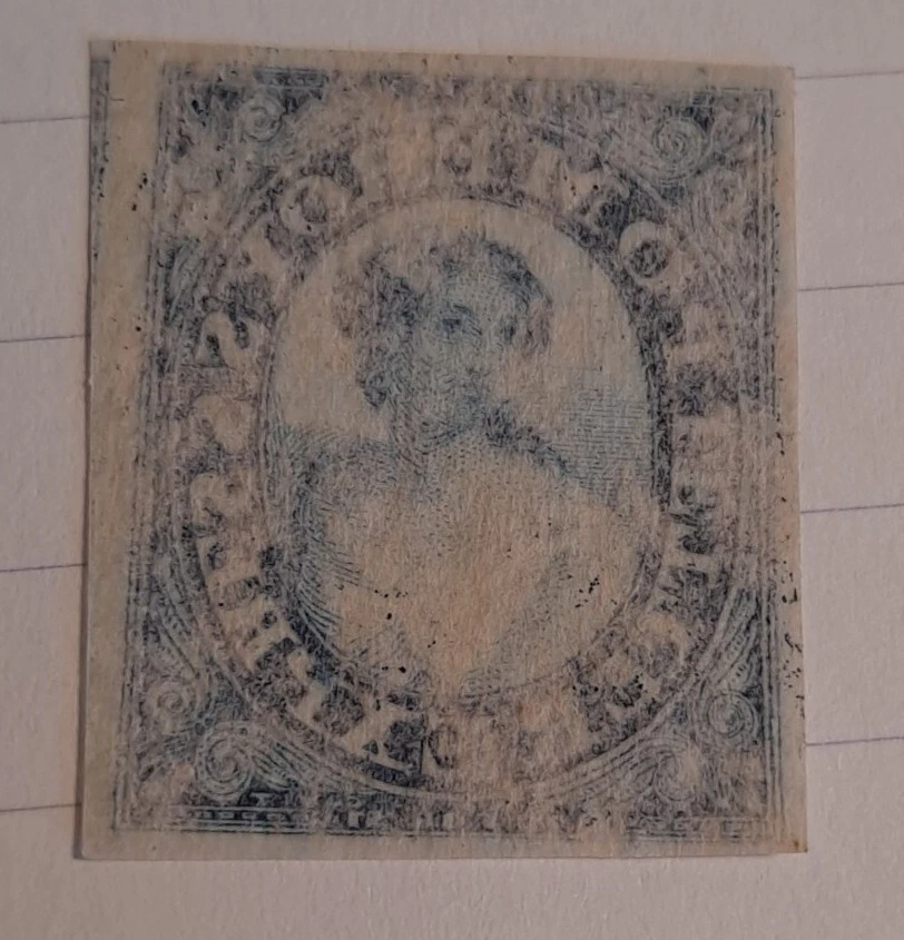United States 1844 Pomeroys Letter Express Mint Translucent Paper Stamp - Image 2 of 4