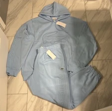 Lacoste Men's Fleece Sweatsuit Light Blue $325 New