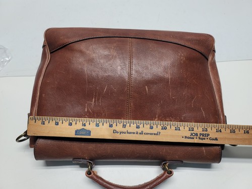 Patricia Nash Verona Leder Kurier Laptop SCHULTERTASCHE KASTANIE braun Ruhestand - Bild 12 von 15