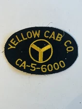 RARE VINTAGE🇺🇸Yellow Cab Company Taxi CA Phone 5-6000 Sew On Patch Logo LQQK