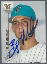 1994 Stadium Club Draft Picks Brian Meadows #37 IP autograph signed card