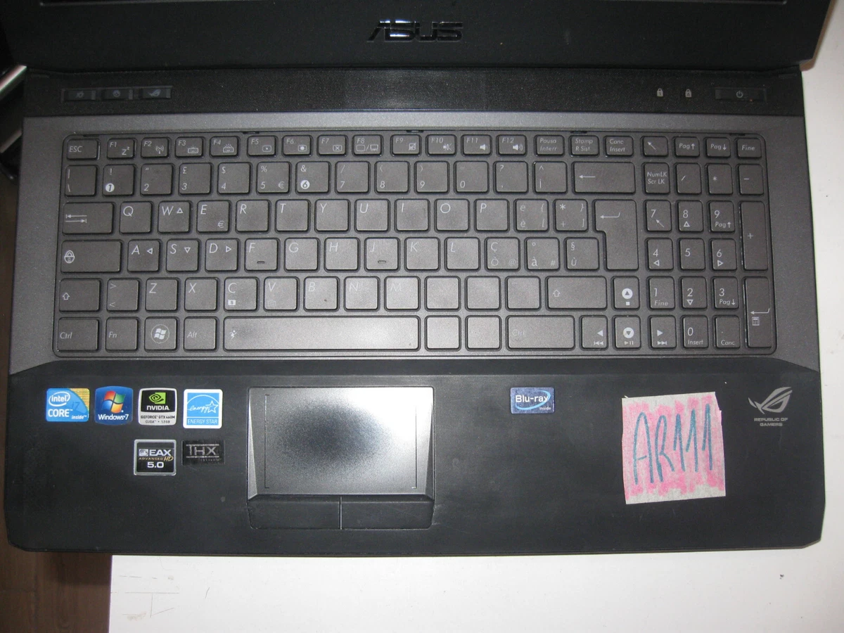 Asus rog g53j Intel Core i7 Funda Pantalla Pantalla 15,6"" Teclado Blu Ray