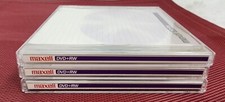 3 Maxell DVD-RW Discs 4.7 Gb 1-4 Hours Data Video DVD Read Write Discs Set of 3