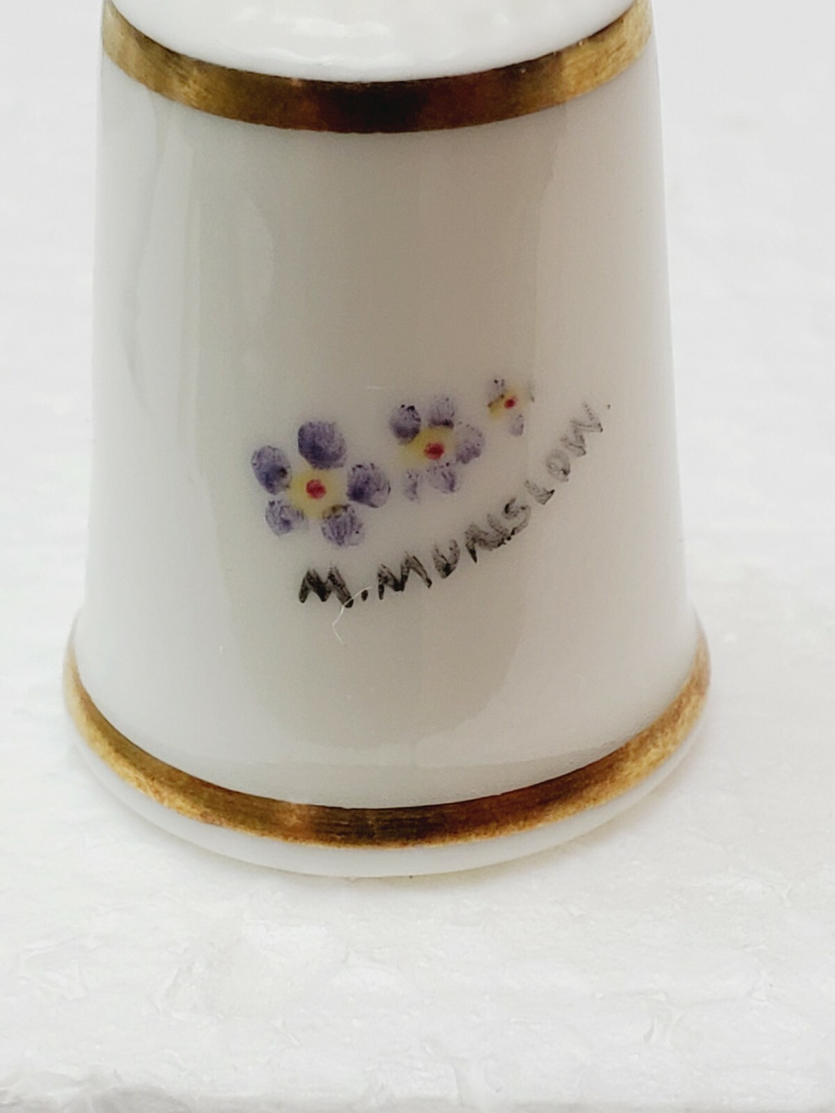 Vintage Royal Worcester Thimble Hand Painted Fruit Signed 