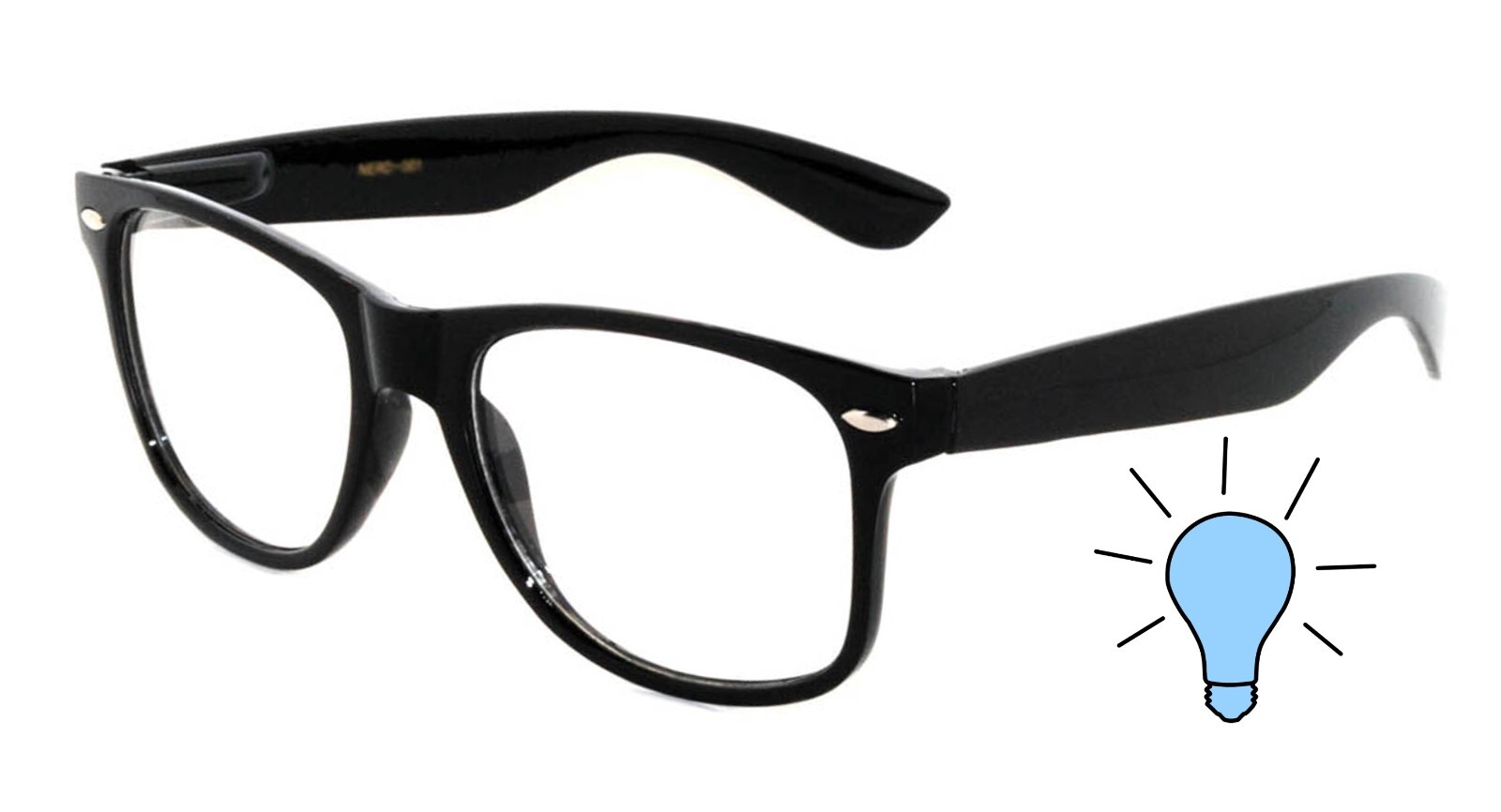 KIDS BLUE LIGHT GLASSES BLACK ANTI BLUE RAY CLEAR LENS GAMING COMPUTER W/TESTER-image