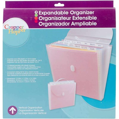 paper storage expandable organizer cropper hopper x12