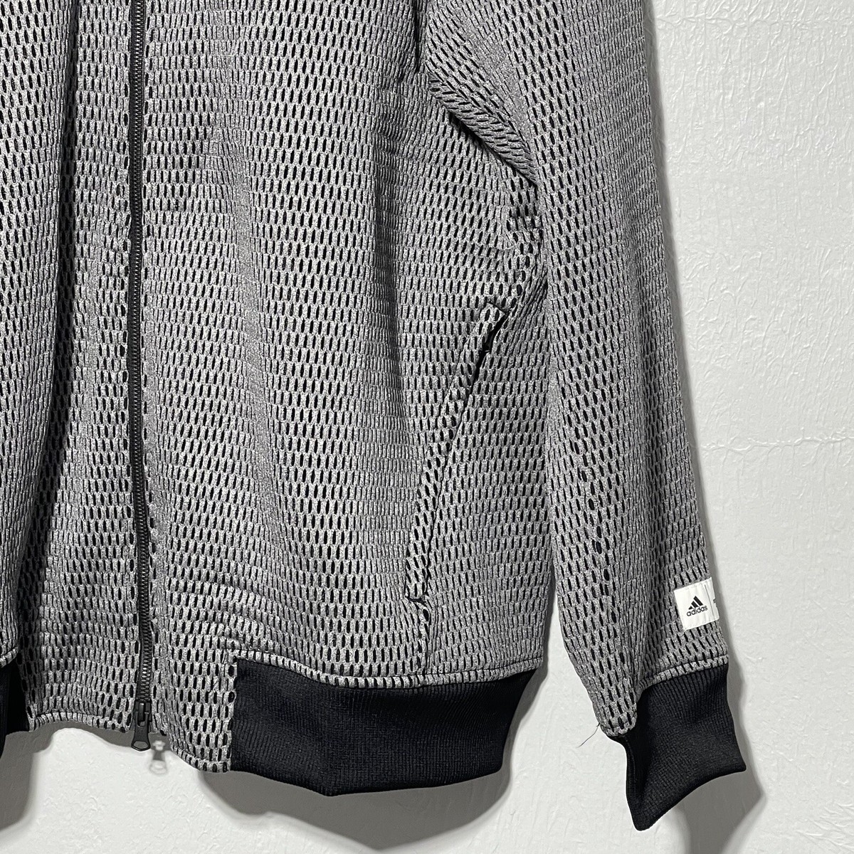 Adidas ATHLETICS X REIGNING CHAMP Silver Black Jacket Zip Up