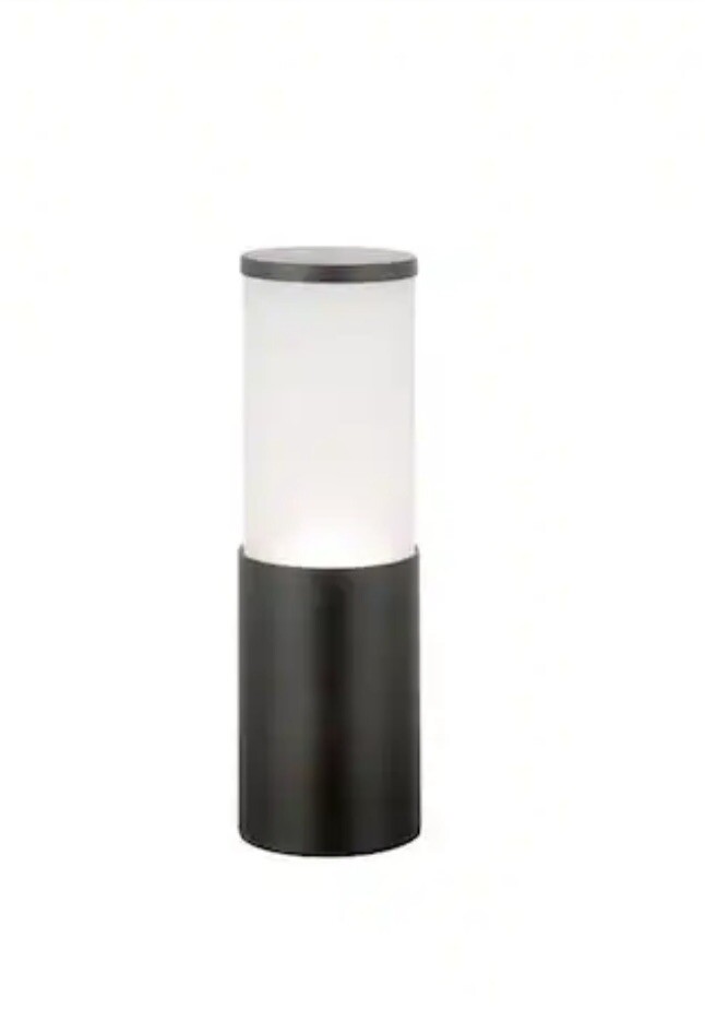 Hampton Bay LED Smart Outdoor Bollard Light Black, Hubspace Powered eBay