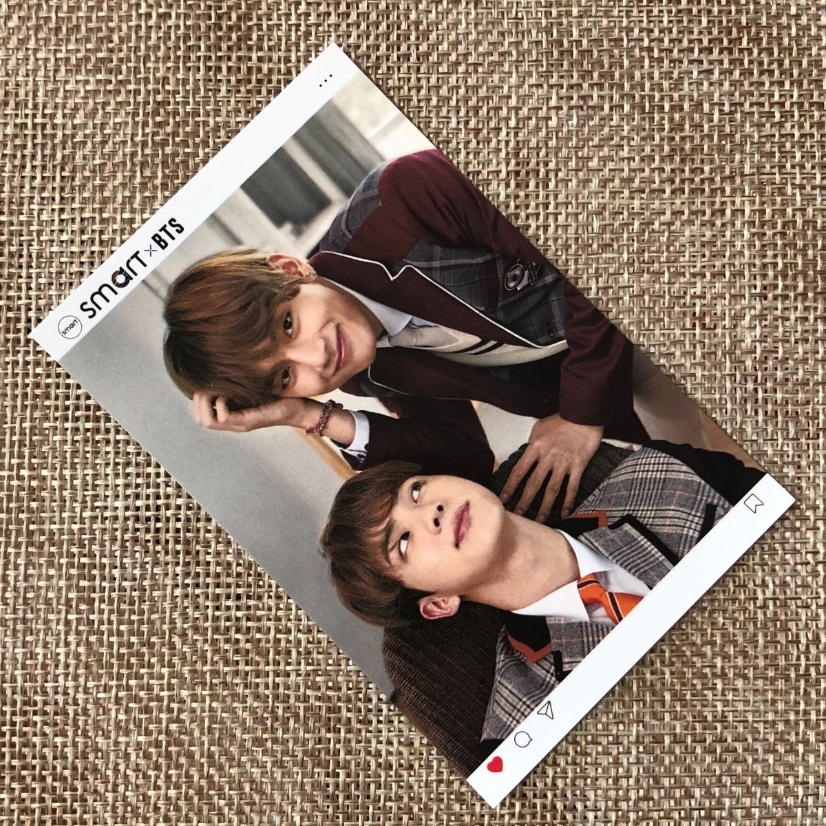 BTS Smart Exclusive Photocards トレカ(Rare) BTS V JIN #2 [ BTS X Smart Uniform ] Official Photocard