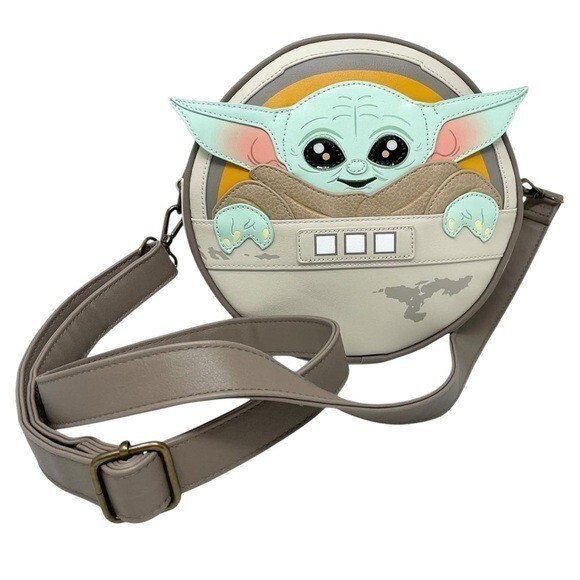 NEW Loungefly Disney Star Wars Grogu Baby Yoda Cosplay Canteen Crossbody Bag