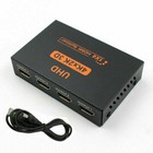 AMPLIFIER 4 WAY OUTPUT HDMI 1 IN SPLITTER SWITCH HUB BOX SUPPORTS FULL 4K 3D HD
