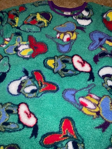 Acogedor suéter polar con estampado gráfico del pato Donald Sherpa de Disney Store para mujer M - Imagen 2 de 6