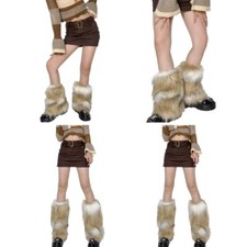 Faux Furs Leg Warmer,Warm Soft Cozy Fuzzy Leg Warmer Boot Cuffs Cover for Women