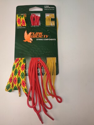 Flow Society 3 Pair Shooter Pack String Components  La Crosse Shoelaces