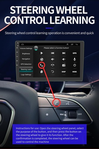 Android 10.1 9in Car Bluetooth Stereo Radio Player Wifi GPS Navigation W/Camera - Bild 10 von 12
