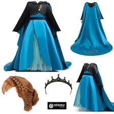 Simile Frozen Regina Anna 2 Vestito Carnevale Bambina Costume Dress FROZ051