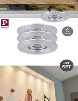 Paulmann Led Einbauleuchte Nova Mini Coin Set Starr 66Mm 3X4W Alu Gedreht 2700K