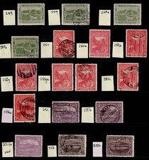 1905-11  Tas, set of 17 Pictorial stamps, P12.5 or 11, Crown/A  wmk SG249-53 M/U