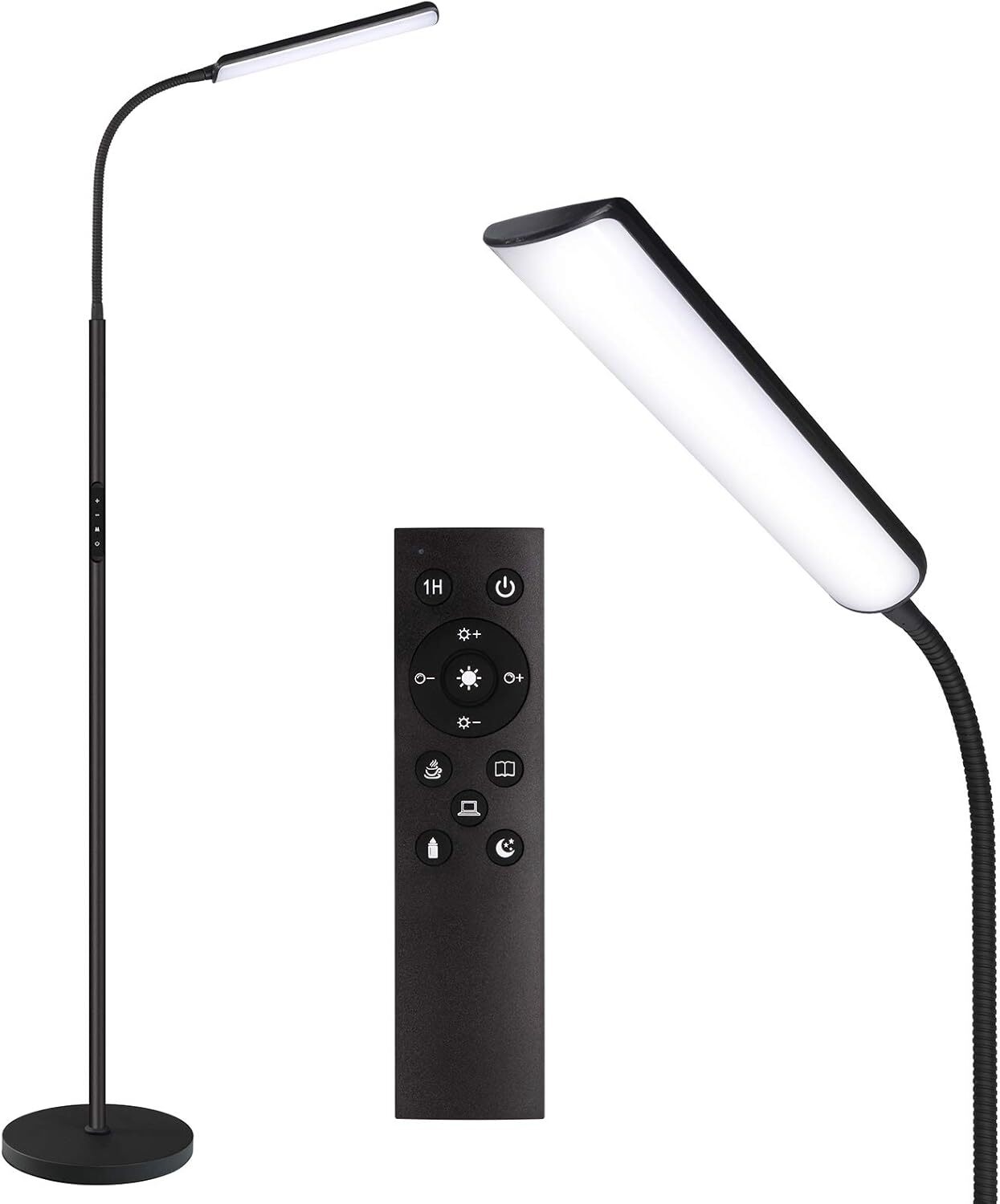15W Adjustable LED Floor Lamp with Remote Touch Control 3000K-6000K