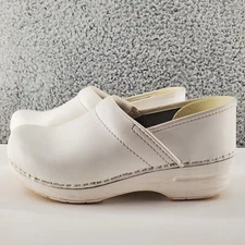 Dansko Clogs Womens 39 8.5 9 Professional Box White Leather Nursing Comfort