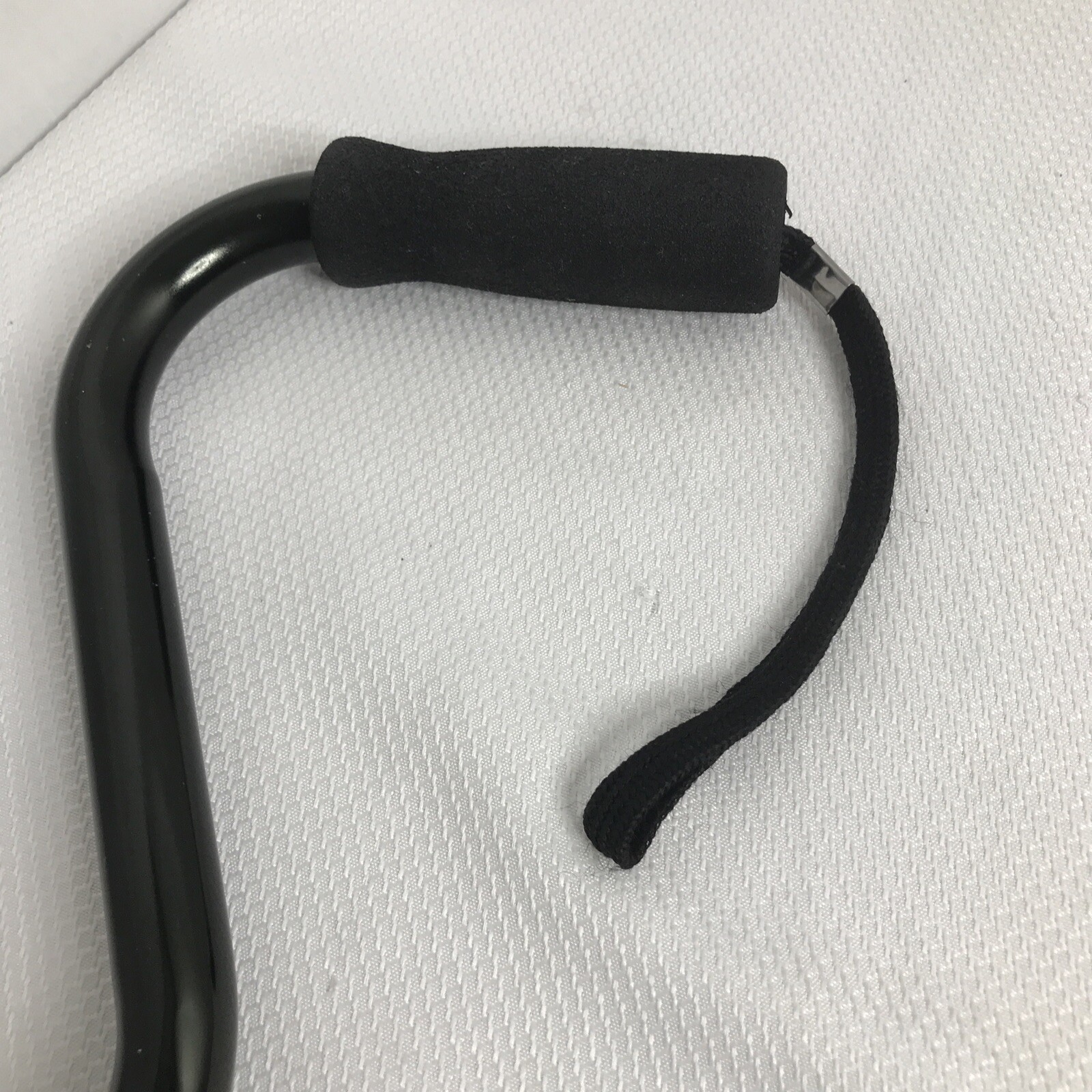 Cane Med Line Adjustable HeavyDuty with Foam Handle Black With Strap